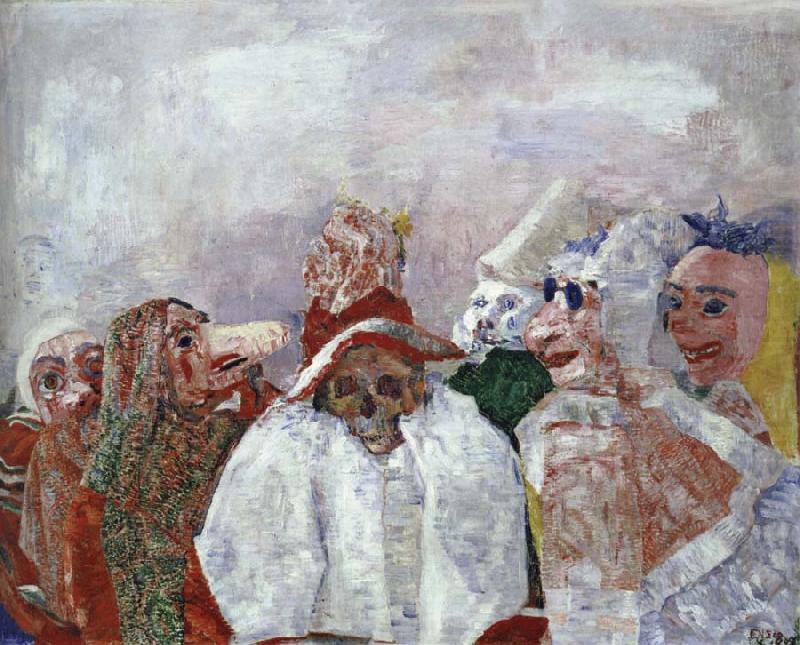 Masks Confronting Death Or Masks Mocking Death, James Ensor